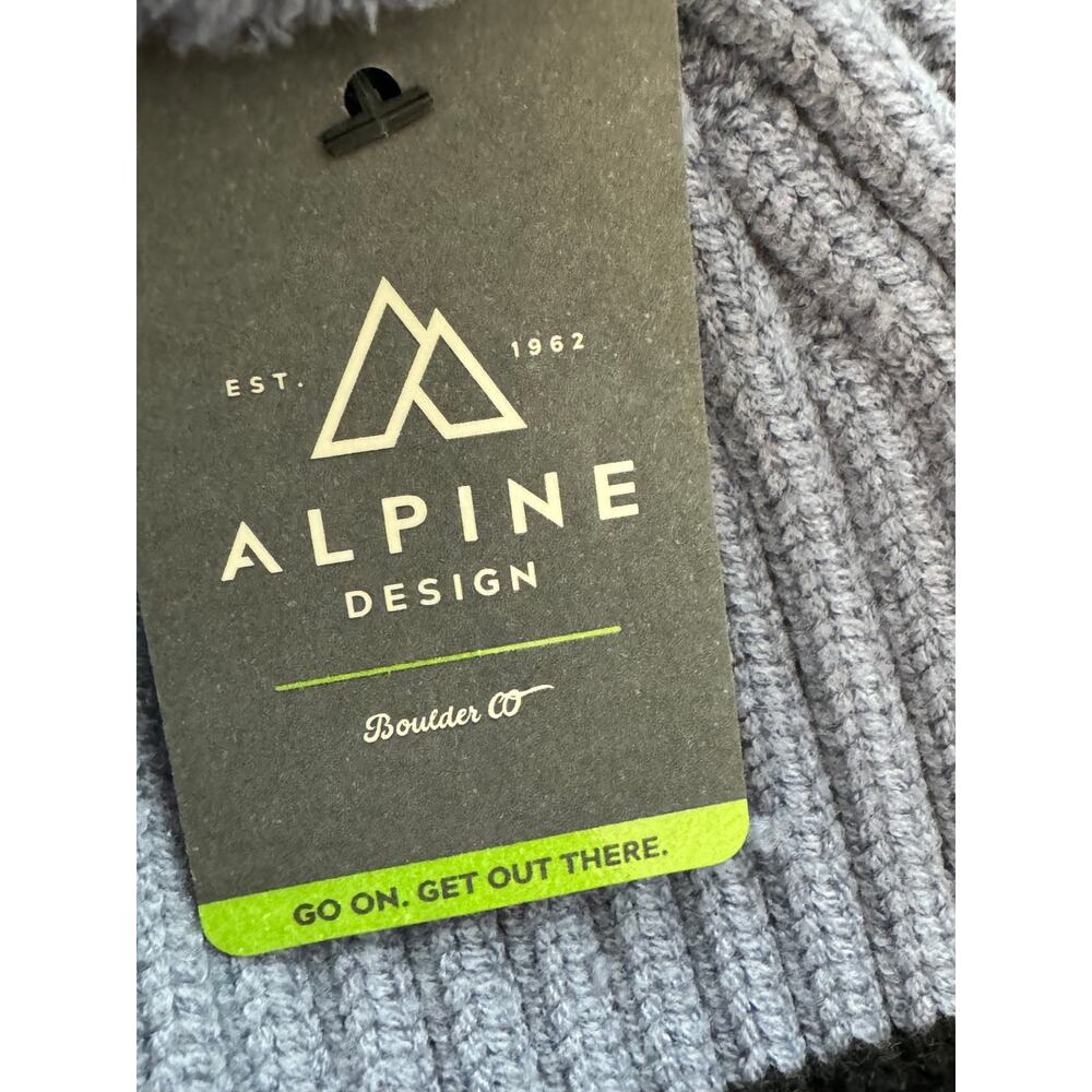Alpine Design Men's Colorblock Pom Beanie One Size - Picture 4 of 5
